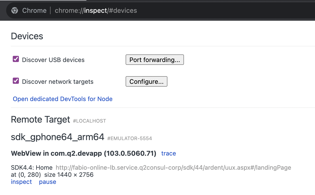 Chrome Inspect