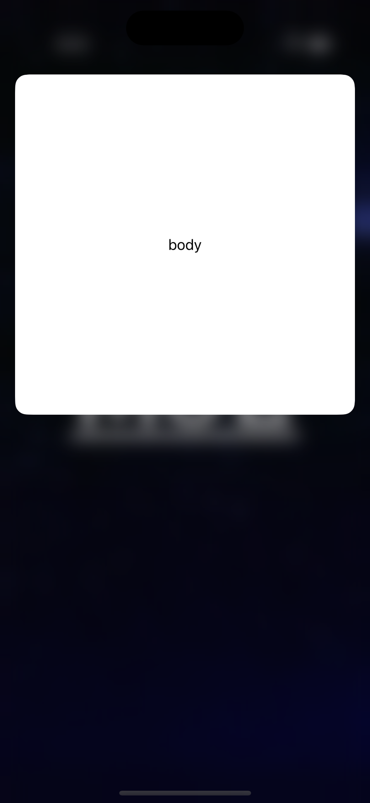 Notification Content Extension Screen